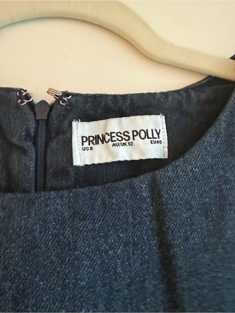Princess Polly Ainsleigh Shift Denim Playsuit Dark Wash - Picture 6 of 6